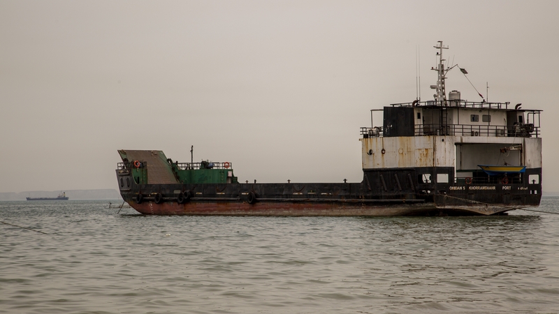 BANDAR ABBAS, IRAN - APRIL 22: Ships are anchored near the shoreline on April 22, 2026 in Bandar Abbas, Iran. Bandar Abbas is a port city and the capital of Hormozgan Province, along the Persian Gulf and Strait of Hormuz. Earlier today, Iran's Islamic Rev
