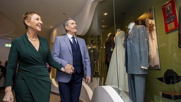 Daniel and Majella O Donnell at an exhibition of their items
