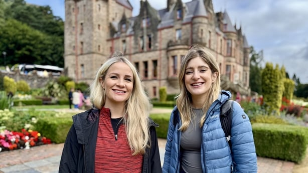 Broadcaster Holly Hamilton and presenter Doireann Ní Ghlacáin