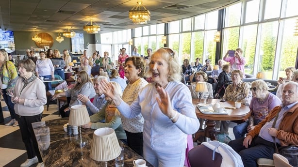 Crowds on their feet sing along with Daniel O'Donnell