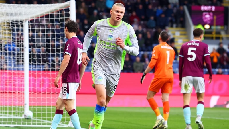 City take top spot as Burnley's relegation is confirmed
