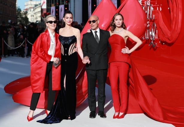 Meryl Streep, Anne Hathaway, Stanley Tucci and Emily Blunt