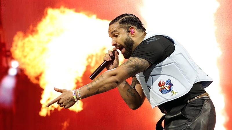 Watch: Drake's giant ice sculpture melted by firefighters