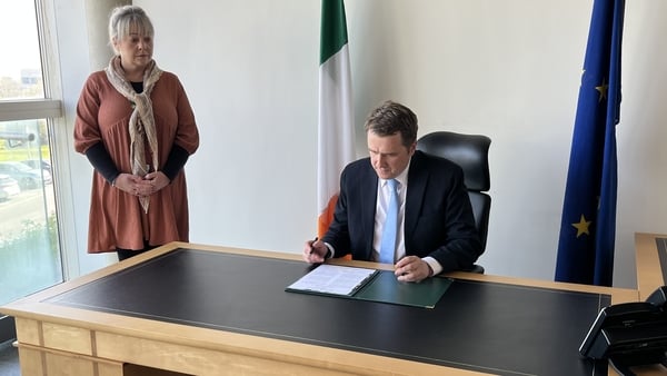 James Browne signing Bye-election writs