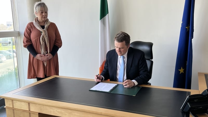 James Browne signing Bye-election writs