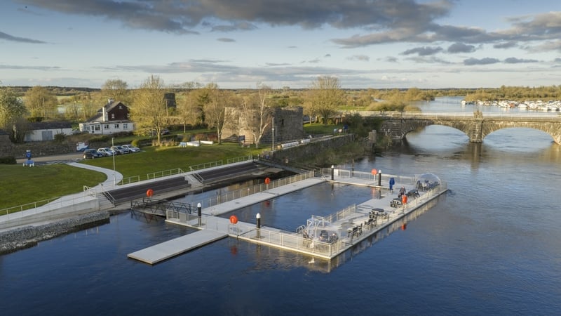 A new floating outdoor swimming pool on the River Shannon in Banagher, County Offaly