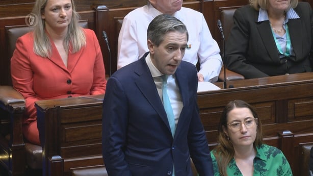 simon harris speaks in the dail