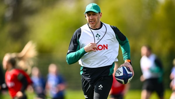 22 April 2026; Head coach Scott Bemand during an Ireland Women's Rugby squad training session at the IRFU High Performance Centre in Dublin. Photo by Shauna Clinton/Sportsfile