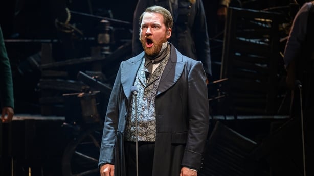 Killian Donnelly performing during the media call of Les Misérables The Arena Spectacular at ICC Sydney Theatre on May 01, 2025 in Sydney, Australia. (Photo by James Gourley/Getty Images)
