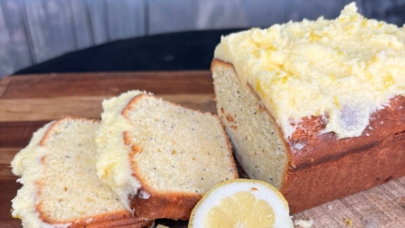 Lemon and poppyseed loaf: Today