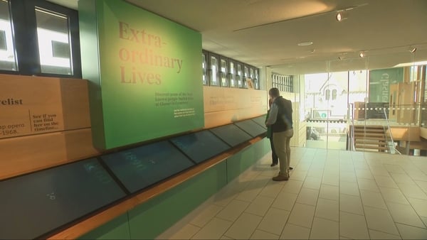 A wide view of the Extra-ordinary Lives exhibition in Glasnevin Cemetery