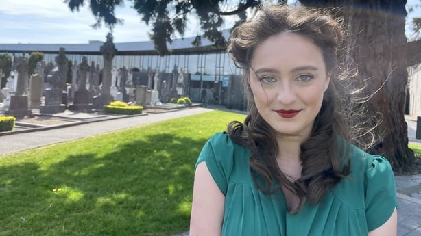 Elaina Donohoe Gray, tour guide at Glasnevin Cemetery, is pictured in the cemetery