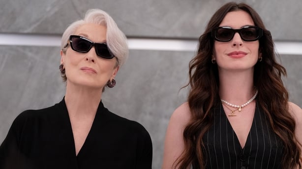 (L-R): Miranda Priestly (Meryl Streep) and Andie Sachs (Anne Hathaway) in The Devil Wears Prada 2. Photo: Macall Polay. © 2025 20th Century Studios. All Rights Reserved.