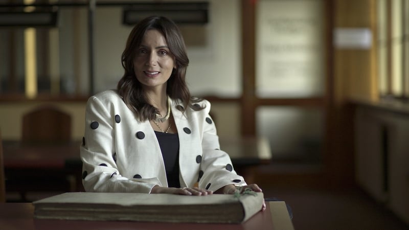 Louise Duffy in the National Archives 2