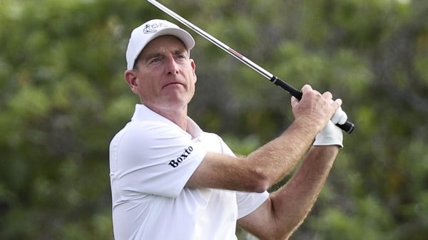 KAILUA KONA, HAWAII - JANUARY 23: Jim Furyk of the United States hits a tee shot on the 17th hole during the second round of the Mitsubishi Electric Championship at Hualalai 2026 at Hualalai Golf Club on January 23, 2026 in Kailua Kona, Hawaii. (Photo by