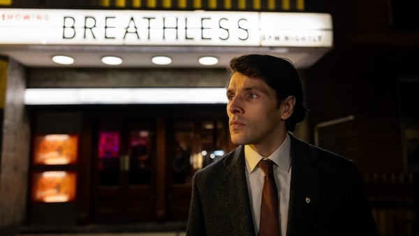 Colin Morgan outside the cinema