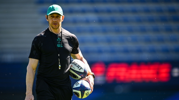 24 April 2026; Head coach Scott Bemand during an Ireland Women's Rugby captain's run at Stade Marcel Michelin in Clermont, France. Photo by Shauna Clinton/Sportsfile
