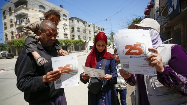 An election campaign starts in the city of Deir al-Balah, Palestine