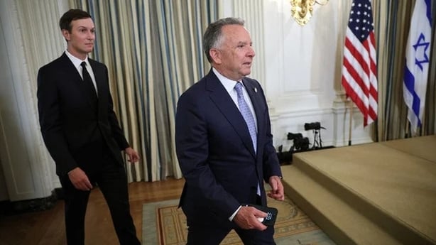 Jared Kushner and Steve Witkoff walk together