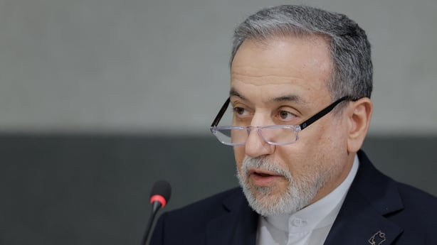 Iran's Foreign Minister Abbas Araghchi delivers a speech during a session of the United Nations Conference on Disarmament, on the sideline of a second round of US-Iranian talks with Washington pushing Tehran to make a deal to limit its nuclear programme, in Geneva, on February 17, 2026. (Photo by Va