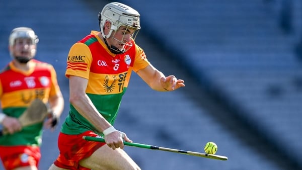 Conor Kehoe of Carlow during the Joe McDonagh Cup Final match between Carlow and Offaly at Croke Park