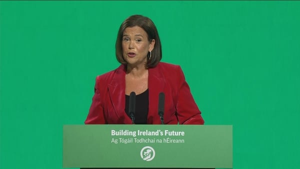 Mary Lou McDonald addresses her party's Ard Fheis