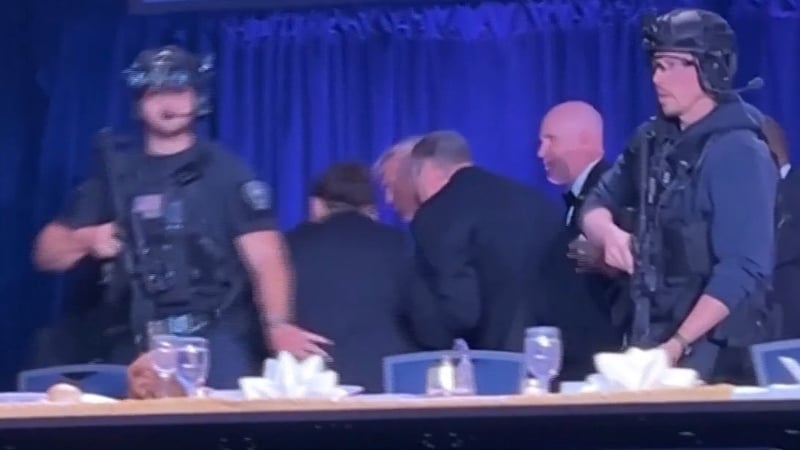 Watch: Trump and Vance rushed from stage after shooting
