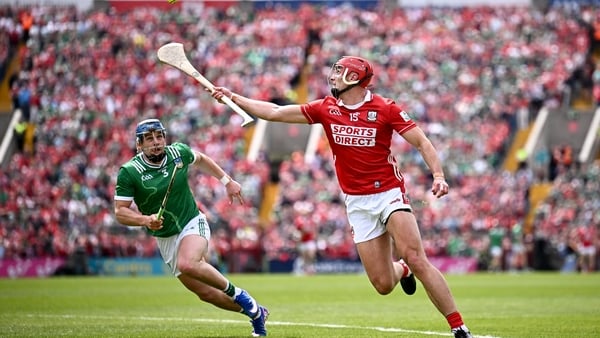 Brian Hayes of Cork in action against Mike Casey of Limerick during the Munster GAA Senior Hurling Championship Round 2 match between Cork and Limerick at SuperValu Páirc Uí Chaoimh in Cork.