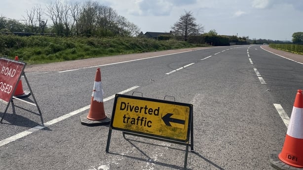 The scene of a collision at Nutts corner