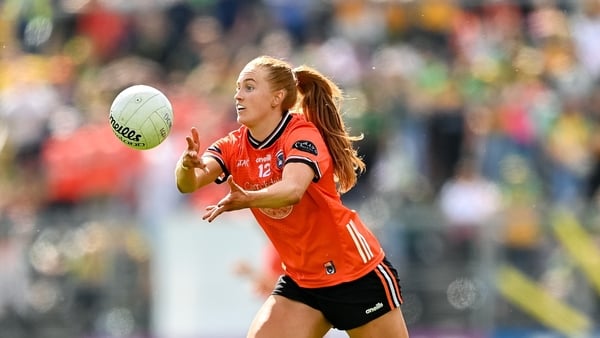 10 May 2025; Blaithin Mackin of Armagh during the TG4 Ulster LGFA Senior Football Championship final match between Armagh and Donegal at St Tiernach's Park in Clones, Monaghan. Photo by Ramsey Cardy/Sportsfile
