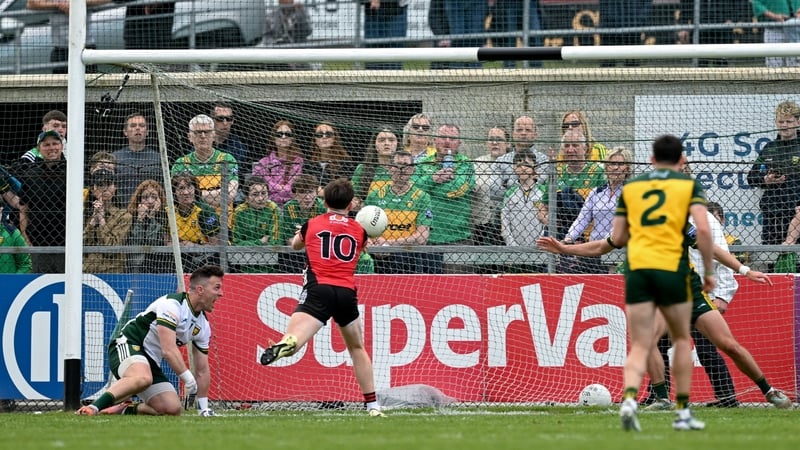 Miceal Rooney scores Down's third goal against Donegal