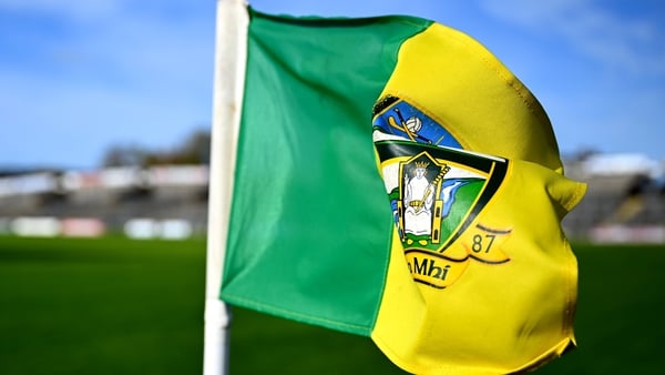 A corner flag is seen before the AIB Leinster GAA Football Senior Club Championship round 1 match between Summerhill and Killoe Young Emmets at Páirc Tailteann in Navan, Meath.