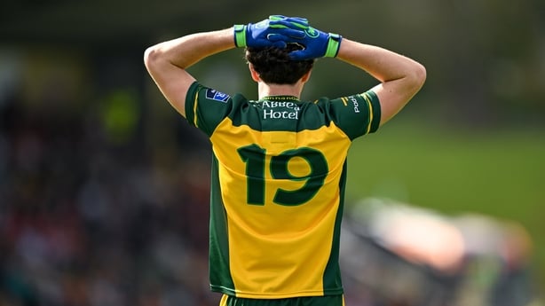 Finbarr Roarty reacts after the defeat in Ballyshannon