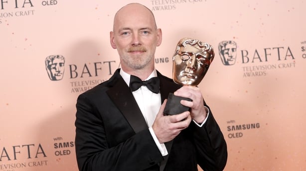  Ryan Kernaghan with the Photography & Lighting: Fiction Award for 'Trespasses' during the 2026 BAFTA Television Craft Awards