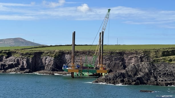 Salvage platform to cut up and remove the Fastnet trawler