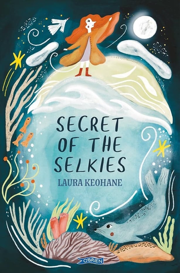 Cover of the book Secret of the Selkies - featuring a magical girl with a seal under water