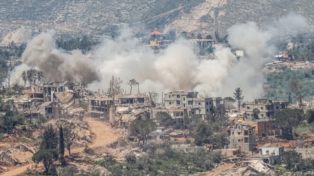 Smoke rises following an Israeli attack in southern Lebanon