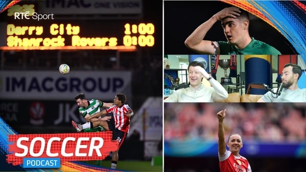 The RTE Soccer Podcast thumbnail for 27 April 2026.