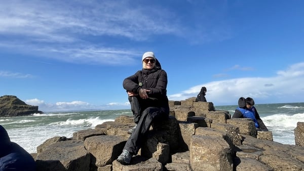 Deirdre at the Giants Causeway