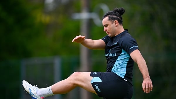 27 April 2026; James Lowe during a Leinster Rugby squad training session at Rosemount in UCD, Dublin. Photo by Tyler Miller/Sportsfile