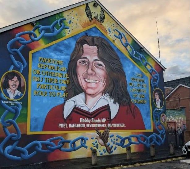 The Bobby Sands mural at Sevastopol Street in West Belfast