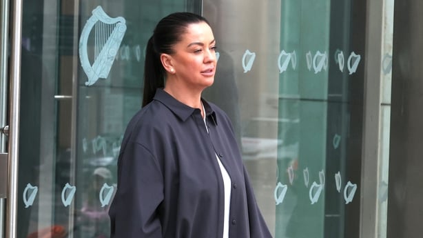 Donna Kirwan, the daughter of Noel Kirwan, leaves the Criminal Courts of Justice in Dublin