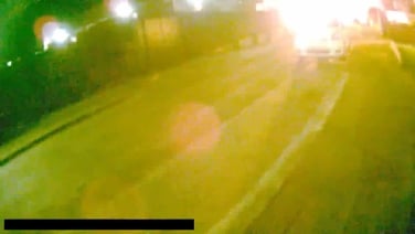 Footage of bomb attack at Dunmurry police station in Northern Ireland