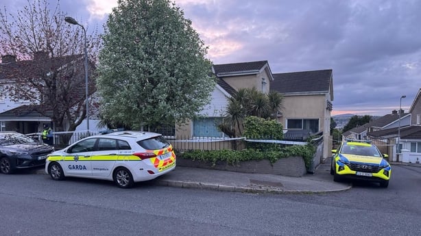Gardaí outside a house in Waterford City 