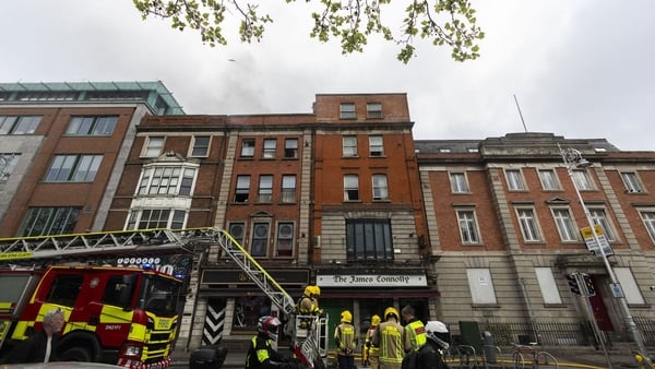 Photo Shows Emergency Services at the scene of a on Malborough st / eden quay, Dublin