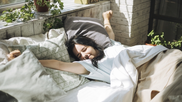 Early morning in a sunny bedroom