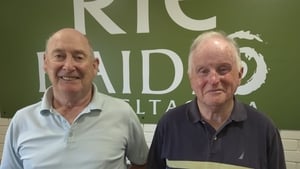 Seán Ó Duibhir as Gaoth Dobhair agus Padaí Mac Laifeartaigh as Gort a’ Choirce. show image