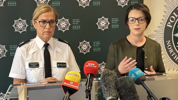 PSNI Assistant Chief Constable Melanie Jones pictured with Northern Ireland's Minister for Infrastructure Liz Kimmins