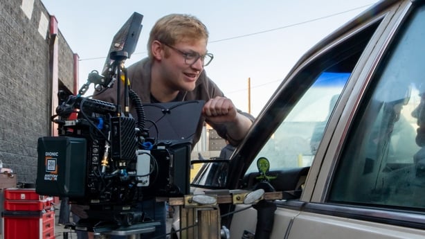 Director Curry Barker on the set of his film Obsession. Photo: Manny Liotta/© 2026 FOCUS FEATURES LLC