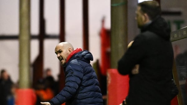 Shelbourne head coach Joey O'Brien during the SSE Airtricity Men's Premier Division match between Shelbourne and Dundalk at Tolka Park in Dublin.